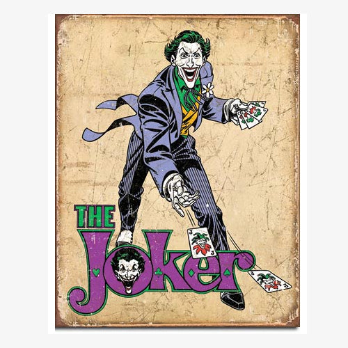 DC Comics - Poster Metálico - The Joker - Retro