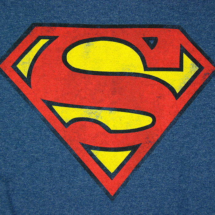 Superman - Camiseta - Logo Desgastado - Hombre