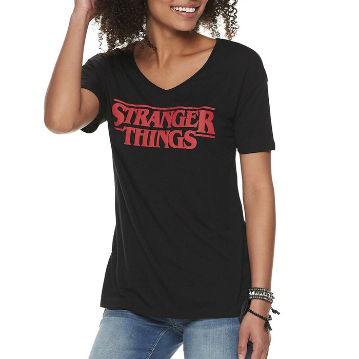 Stranger Things - Camiseta - Logo en V - Mujer