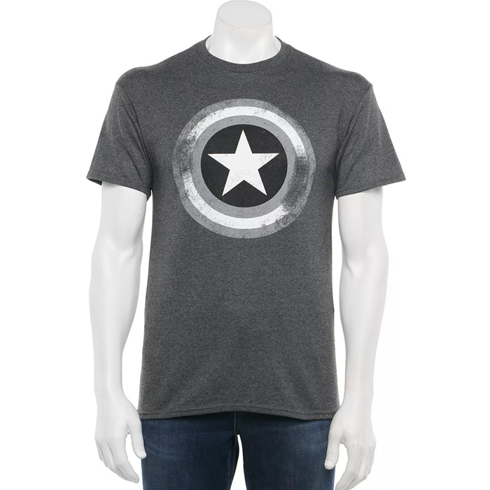 Capitán América - Camiseta - Logo Gris - Hombre