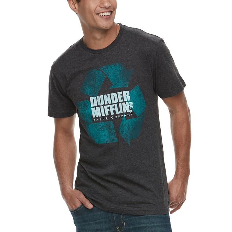 Camiseta de papel para hombre, camisa de oficina, serie de TV, Dunder  Mifflin, Azul Real - AliExpress